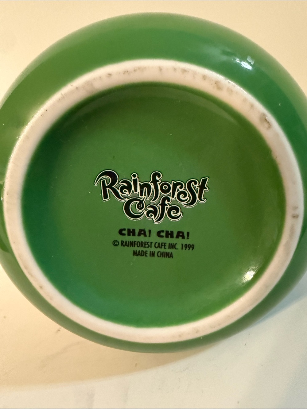 Rainforest Cafe Frog Mug large 16 ounce Vintage 4.25 inches tall - Picture 8 of 10